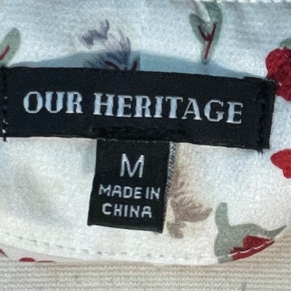 OUR HERITAGE ~ Floral Print Romantic Midi Dress ~ Size Medium - Picture 7 of 7